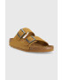Birkenstock Велурени чехли Arizona в кафяво 1026097 - Pepit.bg