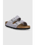 Birkenstock Велурени чехли Arizona SFB в лилаво 1024241 - Pepit.bg