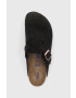 Birkenstock Велурени чехли Boston в кафяво - Pepit.bg