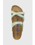 Birkenstock Велурени чехли Franca Injected Rivets SFB - Pepit.bg