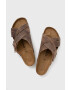 Birkenstock Велурени чехли Lugano мъжки в кафяво - Pepit.bg