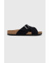 Birkenstock Велурени чехли LUGANO SFB в черно 1020935 - Pepit.bg