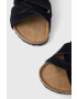 Birkenstock Велурени чехли LUGANO SFB в черно 1020935 - Pepit.bg