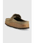 Birkenstock Велурени чехли NAPLES в бежово 1025003 - Pepit.bg