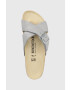 Birkenstock Велурени чехли Siena в сребристо 1024212 - Pepit.bg