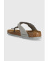 Birkenstock Велурени джапанки Gizeh SFB в сиво с равна подметка - Pepit.bg