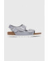 Birkenstock Велурени сандали Milano Suede в сребристо 1024233 - Pepit.bg
