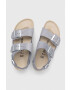 Birkenstock Велурени сандали Milano Suede в сребристо 1024233 - Pepit.bg