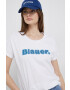Blauer Памучна тениска в бяло - Pepit.bg