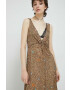 Blugirl Blumarine Копринена рокля дълъг модел със стандартна кройка - Pepit.bg