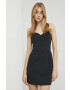 Blugirl Blumarine Рокля в черно къс модел с кройка по тялото - Pepit.bg