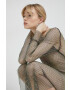 Blugirl Blumarine Рокля в черно дълъг модел със стандартна кройка - Pepit.bg