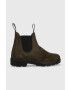 Blundstone Кожени боти челси в зелено с равна подметка - Pepit.bg