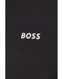 Boss Green Памучна тениска с яка BOSS в черно с принт - Pepit.bg