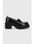 Boss Кожени мокасини Carol в черно с платформа 50488707 - Pepit.bg