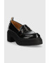 Boss Кожени мокасини Carol в черно с платформа 50488707 - Pepit.bg
