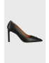 Boss Кожени обувки с висок ток Janet в черно 50488242 - Pepit.bg