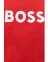 Boss Памучен суичър в червено с принт - Pepit.bg