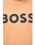 Boss Orange Памучен суичър в оранжево с принт - Pepit.bg