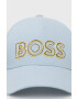 Boss Green Памучна шапка BOSS Boss Athleisure с принт - Pepit.bg