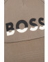 Boss Green Памучна шапка с козирка BOSS Boss Athleisure в зелено с принт - Pepit.bg