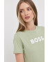 Boss Памучна тениска в зелено - Pepit.bg