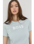 Boss Памучна тениска в оранжево - Pepit.bg