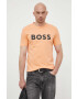 Boss Orange Памучна тениска BOSS BOSS CASUAL в оранжево с принт - Pepit.bg