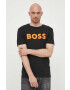 Boss Orange Памучна тениска BOSS BOSS CASUAL в черно с принт - Pepit.bg