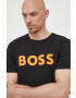 Boss Orange Памучна тениска BOSS BOSS CASUAL в черно с принт - Pepit.bg