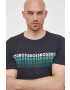 Boss Green Памучна тениска BOSS в синьо с принт - Pepit.bg