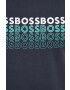 Boss Green Памучна тениска BOSS в синьо с принт - Pepit.bg