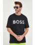 Boss Green Памучна тениска BOSS в черно с принт - Pepit.bg