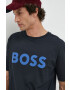 Boss Green Памучна тениска BOSS в черно с принт - Pepit.bg