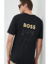 Boss Green Памучна тениска BOSS в черно с принт - Pepit.bg
