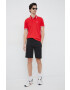 Boss Green Памучна тениска с яка BOSS BOSS ATHLEISURE в червено - Pepit.bg