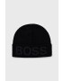 Boss Шапка в черно с фина плетка - Pepit.bg