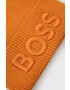 Boss Orange Шапка с вълна BOSS Boss Casual в оранжево от плътен трикотаж - Pepit.bg