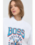 Boss Суичър в бяло с принт - Pepit.bg