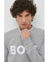 Boss Green Суичър BOSS в сиво с апликация - Pepit.bg
