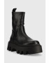 Buffalo Боти Flora Sockboot в черно с платформа - Pepit.bg