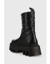 Buffalo Боти Flora Sockboot в черно с платформа - Pepit.bg