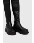 Buffalo Ботуши Aspha Stretch Overknee в черно с платформа 1622155.BLK - Pepit.bg