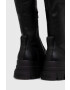 Buffalo Ботуши Aspha Stretch Overknee в черно с платформа 1622155.BLK - Pepit.bg
