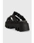 Buffalo Чехли Flora Slide в черно с платформа 1602127 - Pepit.bg
