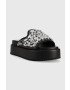 Buffalo Чехли Noa Glam Slide в черно с платформа 1602147 - Pepit.bg