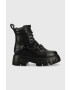 Buffalo Кубинки Lion Mid Chain в черно с равна подметка 1270080.BLK - Pepit.bg
