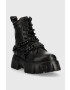 Buffalo Кубинки Lion Mid Chain в черно с равна подметка 1270080.BLK - Pepit.bg