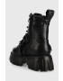 Buffalo Кубинки Lion Mid Chain в черно с равна подметка 1270080.BLK - Pepit.bg