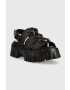 Buffalo Сандали Lion Pierce в черно с платформа 1602048 - Pepit.bg
